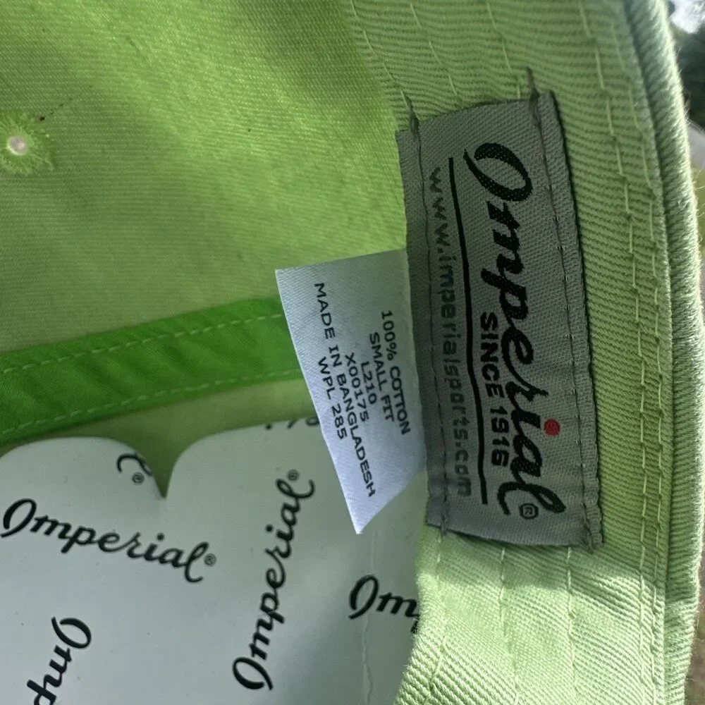 Imperial AJGA Golf Hat Small Fit Green Adjustable Embroidered Baseball Cap